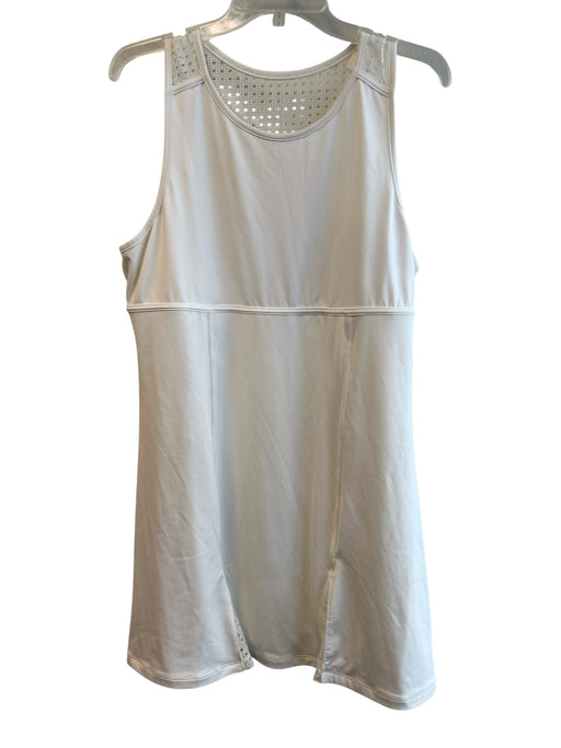 Tuckernuck Size XXL White Polyester Sleeveless Round Neck Knee length Dress White / XXL