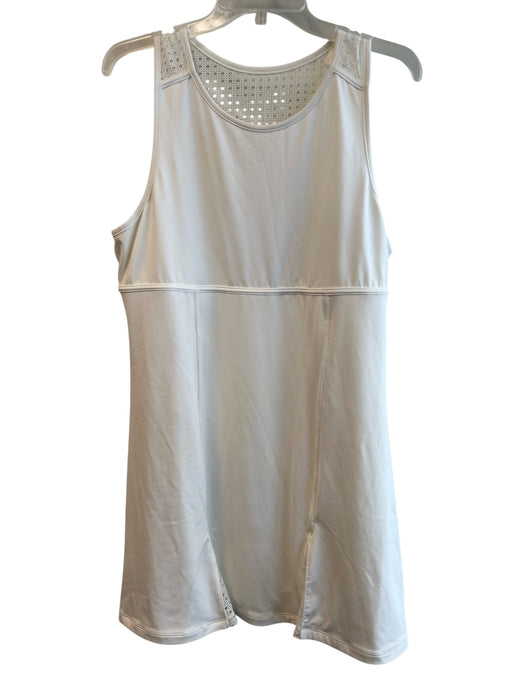 Tuckernuck Size XXL White Polyester Sleeveless Round Neck Knee length Dress White / XXL