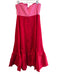 Hutch Size 18W Red & Pink Cotton Blend Lined Strapless Bow Back Zip Dress Red & Pink / 18W