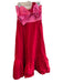 Hutch Size 18W Red & Pink Cotton Blend Lined Strapless Bow Back Zip Dress Red & Pink / 18W