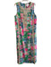 Lilly Pulitzer Size 12 Multi & Gold Polyester Sleeveless Round Neck Floral Dress Multi & Gold / 12