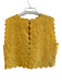 Farm Size XL Yellow Cotton Eyelet Sleeveless Scallop Detail Open Back Top Yellow / XL