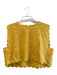 Farm Size XL Yellow Cotton Eyelet Sleeveless Scallop Detail Open Back Top Yellow / XL