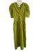 Tuckernuck Size Large Apple Green Cotton V Cut Half Bucket Half Sleeve Dress Apple Green / Large