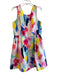 Kate Spade Size 14 Red, Pink & Multi Polyester Abstract Floral Side Zip Dress Red, Pink & Multi / 14