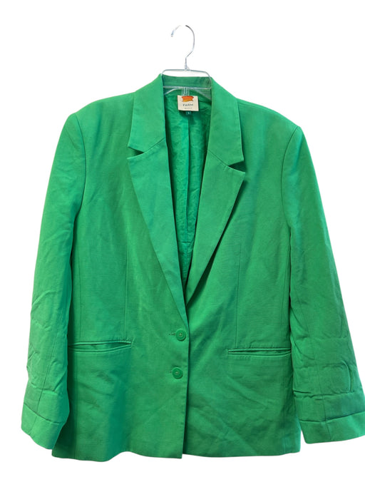 Farm Size Large Bright Green Cotton Blend 2 Buttons slit pockets Blazer Bright Green / Large