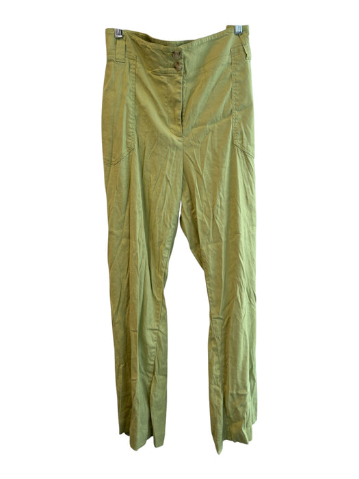 Maeve Size 18W Yellow Linen Side Pockets Zip Pocket Pants Yellow / 18W