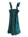 Hill House Size XXL Green & Blue Cotton Stretch Bodice Sleeveless Floral Dress Green & Blue / XXL