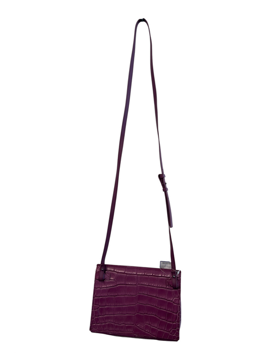 Vince Purple Manmade Material Crocodile Crossbody Magnetic Close Bag Purple / Small