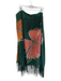 Farm Rio Size L Green & Pink Viscose Floral Fringe Hem Maxi Semi Sheer Skirt Green & Pink / L