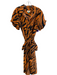 Maeve Size 1X Orange & Black Viscose & Nylon Tiger Print Short Cap Sleeve Dress Orange & Black / 1X
