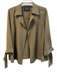 Lafayette 148 Size Large Army Fatigue Green Triacetate Open Front Jacket Army Fatigue Green / Large