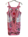 Anthropologie Size Large Pink & Multi Cotton Sleeveless Back Zip Dress Pink & Multi / Large