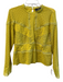 James Coviello Size Large Yellow Cotton Long Sleeve Keyhole Back high neck Top Yellow / Large