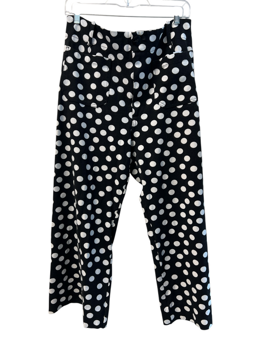 Maeve Size 32 Black & White Viscose Polka Dots 4 Pocket Zip Fly Wide Leg Pants Black & White / 32