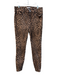 Good American Size 16 Brown & Tan Cotton Blend Animal Print 5 Pocket Jeans Brown & Tan / 16