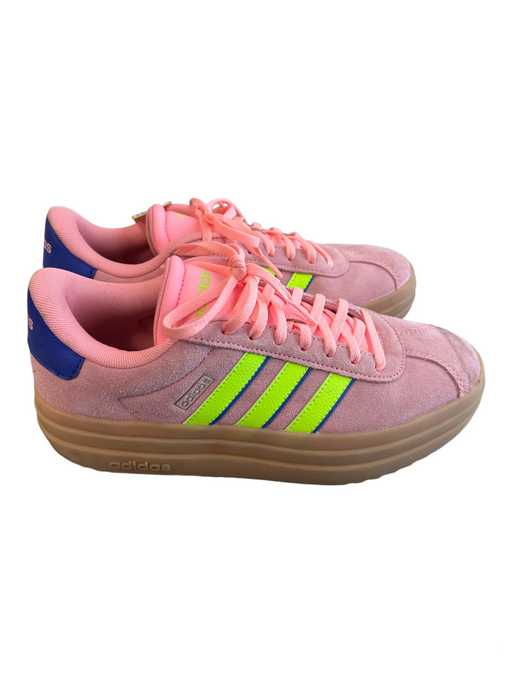 Adidas Shoe Size 8.5 Pink Manmade Material Lace Up Platform Sneaker Logo Shoes Pink / 8.5