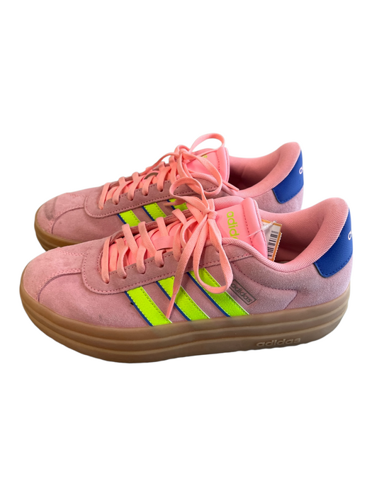 Adidas Shoe Size 8.5 Pink Manmade Material Lace Up Platform Sneaker Logo Shoes Pink / 8.5
