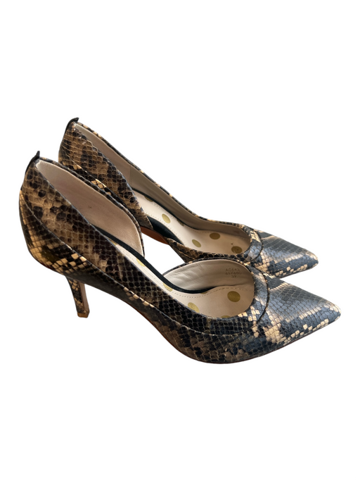 Boden Shoe Size 39 Black & Brown Leather Animal Skin Pointed Toe Heel Shoes Black & Brown / 39