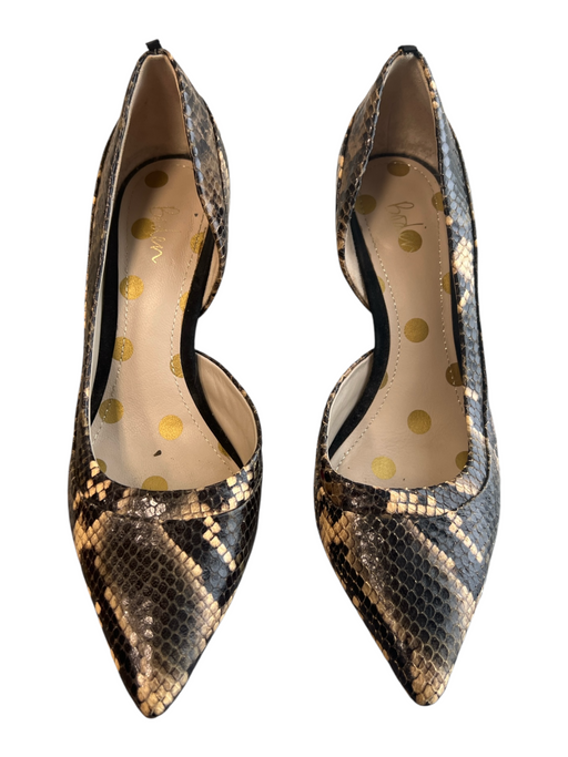 Boden Shoe Size 39 Black & Brown Leather Animal Skin Pointed Toe Heel Shoes Black & Brown / 39