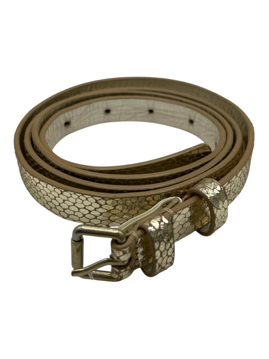 Boden Gold Leather Animal Skin Gold Hardware Belts Gold / XL