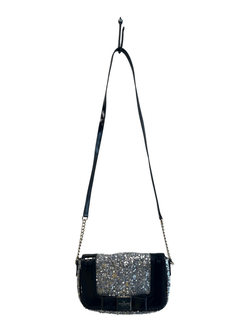 Kate Spade Silver Polyethylene Blend Sequin Shoulder Strap Gold Hardware Purse Silver / Small
