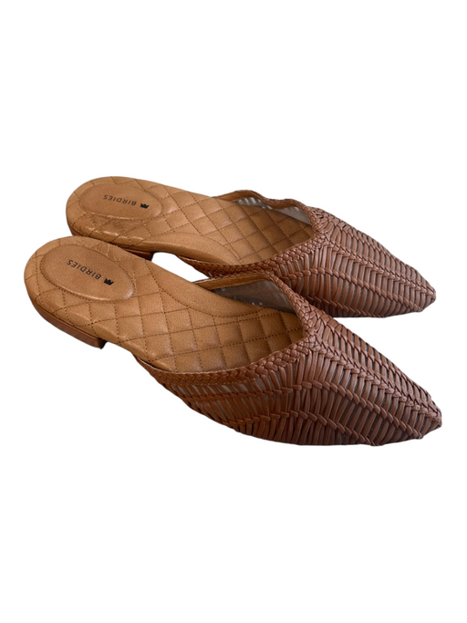 Birdies Shoe Size 8.5 Brown Manmade Material Leather Pointed Toe Open Back Shoes Brown / 8.5