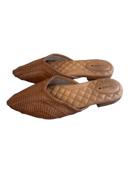 Birdies Shoe Size 8.5 Brown Manmade Material Leather Pointed Toe Open Back Shoes Brown / 8.5