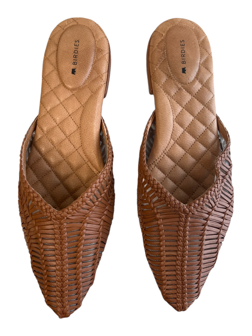 Birdies Shoe Size 8.5 Brown Manmade Material Leather Pointed Toe Open Back Shoes Brown / 8.5