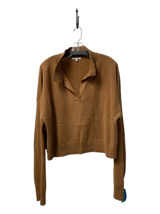 Reformation Size XL light brown Recycled Cashmere Long Sleeve V Neck Sweater light brown / XL