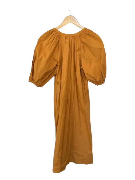 Staud Size M Marigold Cotton Long Balloon Sleeve Button Down Maxi Dress Marigold / M