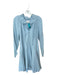 XiRENA Size M Baby Blue Cotton Gauze Long Sleeve Buttons Midi Dress Baby Blue / M