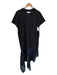 Sacai Size 3/L Black Cotton & Polyester Mixed Material Short Sleeve Maxi Dress Black / 3/L