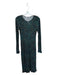 Derek Lam 10 Crosby Size Est S Teal & Navy Long Sleeve Circles Midi Dress Teal & Navy / Est S