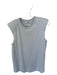 Tibi Size M Light Gray Cotton Shoulder Pads Cap Sleeve Top Light Gray / M