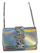 Gedebe Silver Snake Skin Rhinestone Metallic Chain Strap SHW Bag Silver / S