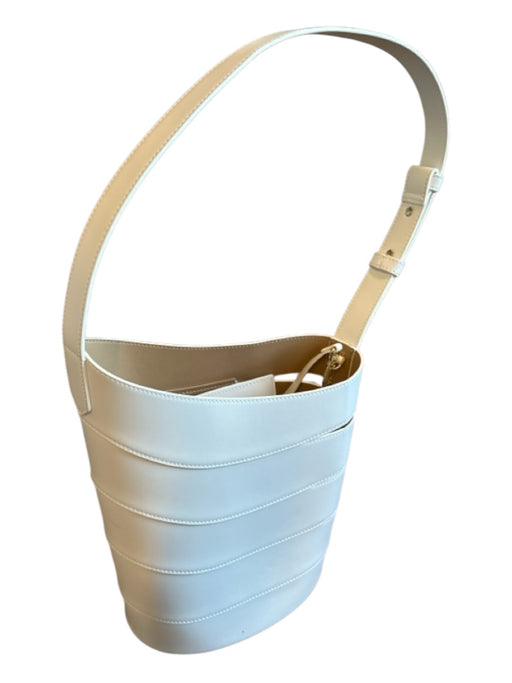 Liviana Conti White Leather Top Handle Asymetric Bag White / M