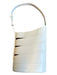 Liviana Conti White Leather Top Handle Asymetric Bag White / M