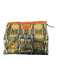 Cynthia Vincent Orange & Blue Canvas Leather Ikat Fold Over Bag Orange & Blue / M