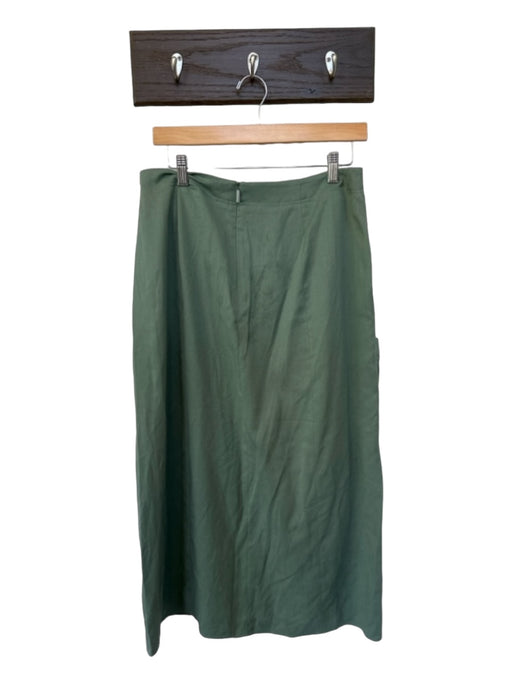 Tibi Size 10 Sage green Lycocell Back Zip Cargo Pockets Midi Skirt Sage green / 10