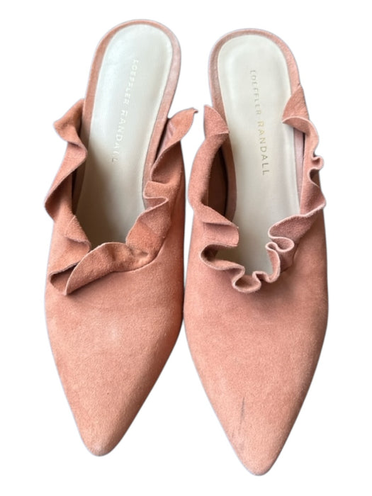 Loeffler Randall Shoe Size 8 Mauve Suede Stiletto Ruffles Pointed Toe Mules Mauve / 8