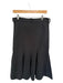 Plan C Size 44 Black Cotton Blend Front Pockets Midi Skirt Black / 44