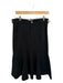 Plan C Size 44 Black Cotton Blend Front Pockets Midi Skirt Black / 44