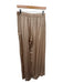 Sablyn Size L Tan Silk Elastic Waist High Waist Wide Leg Pants Tan / L