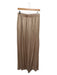 Sablyn Size L Tan Silk Elastic Waist High Waist Wide Leg Pants Tan / L