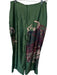 Silvia Tcherassi Size L Green & Peach Silk High Waist Abstract Back Zip Pants Green & Peach / L
