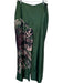 Silvia Tcherassi Size L Green & Peach Silk High Waist Abstract Back Zip Pants Green & Peach / L