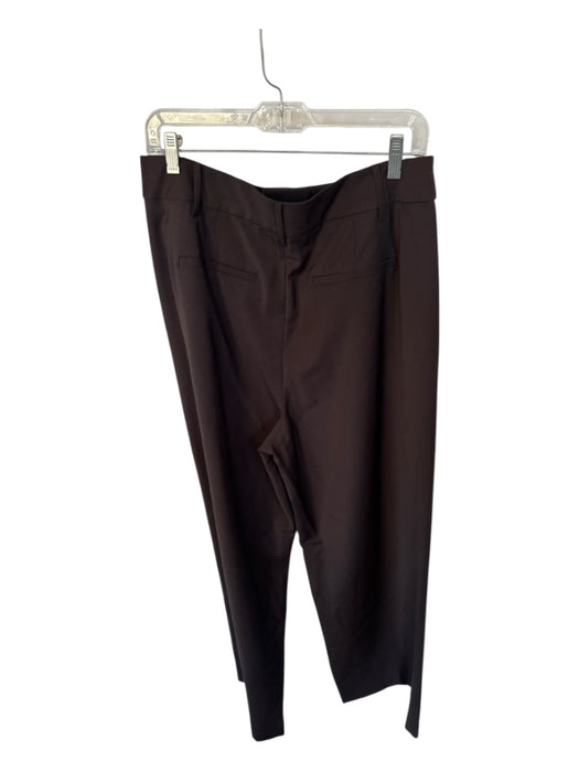 Tibi Size 8 Dark Brown Wool Blend High Waist Pleated Trouser Pants Dark Brown / 8