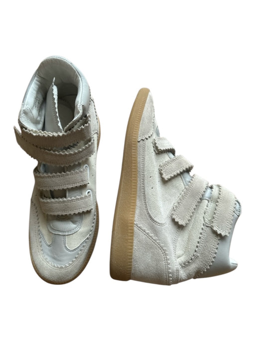 Isabel Marant Shoe Size 40 Taupe Suede Velcro Wedge Sneakers Taupe / 40