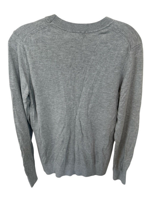 Quince Size M Light Gray Organic Cotton Long Sleeve Heathered V Neck Sweater Light Gray / M